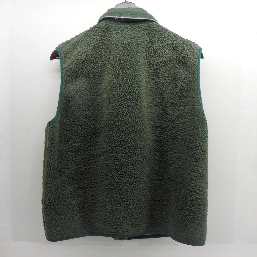 Patagonia Mens Retro-X Fleece Vest Green Full Zip Sherpa Size Medium 23044